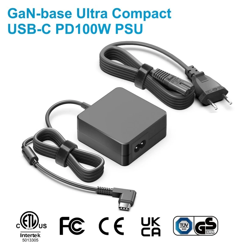 100W GaN Square PD USB-C 전원 어댑터