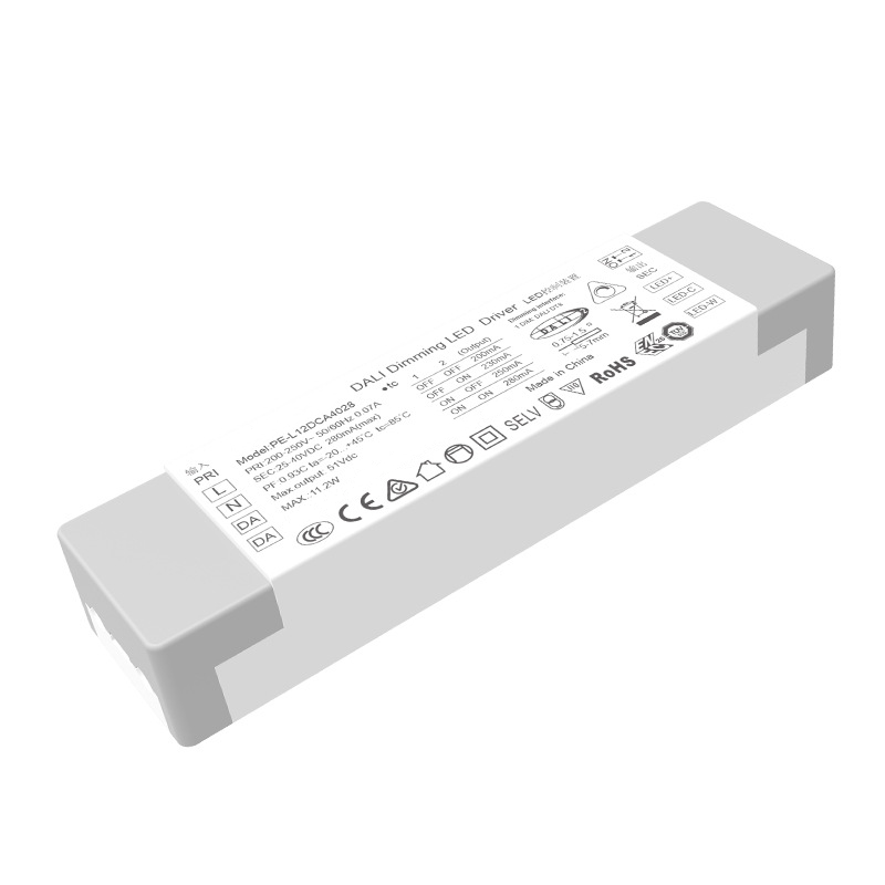 12W 정전류 DALI CCT 디밍 가능 LED 드라이버