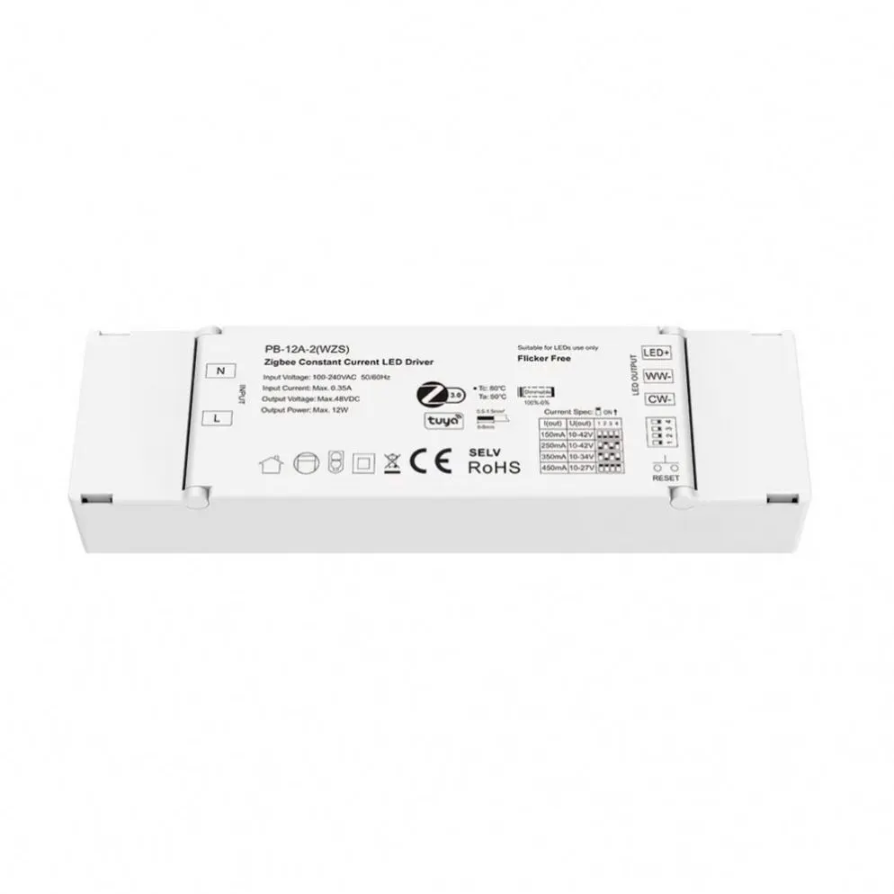 12W TUYA Zigbee CCT 디밍 가능 LED 드라이버