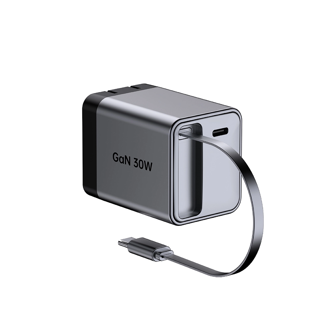 접이식 USB C 케이블이 포함된 30W 미국 플러그 접이식 급속 충전기