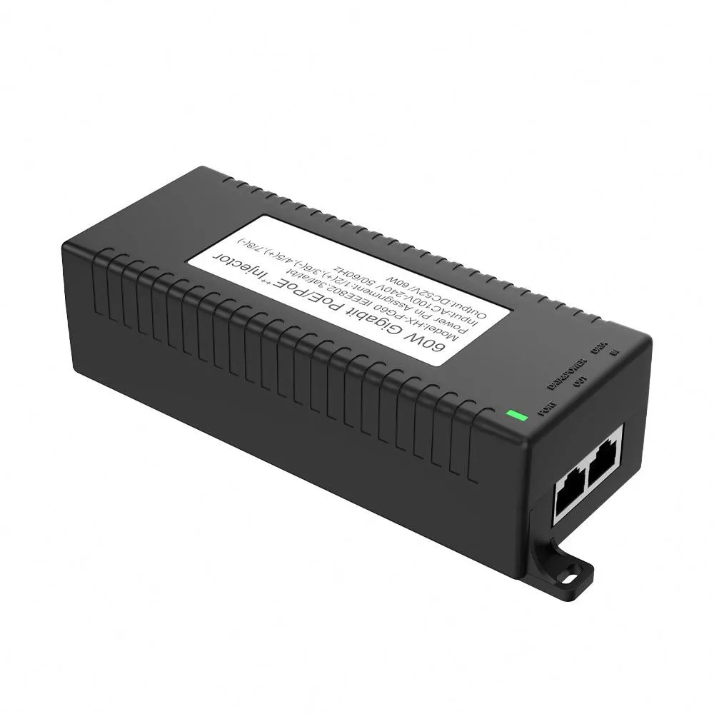 IEEE802.3AF/AT/BT를 갖춘 60W 데스크탑 POE 인젝터