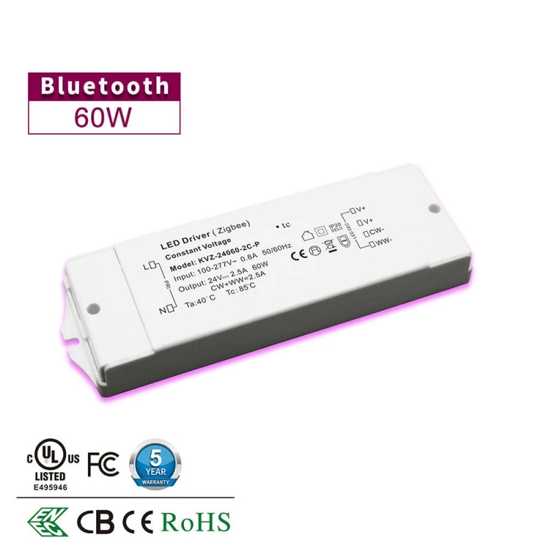 60W Zigbee 무선 조광 가능 LED 드라이버